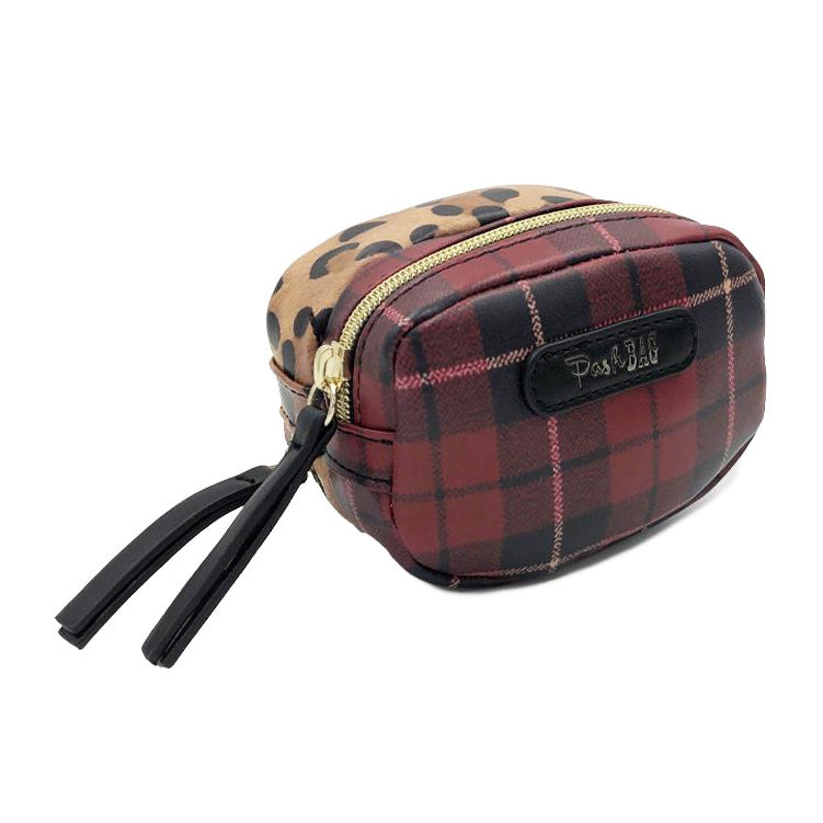 PashBag mini beauty maculato scozzese con doppia zip