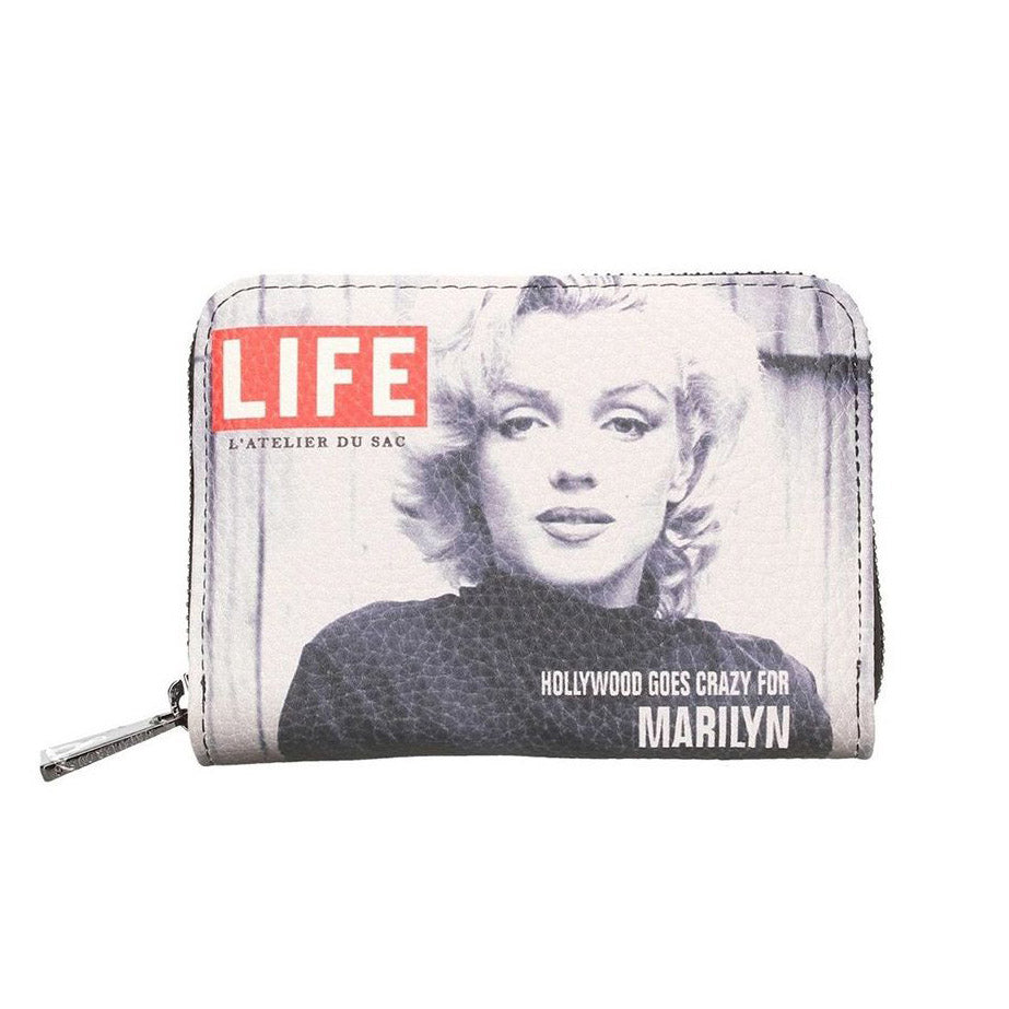 PashBag miniportafogli nero multi disegno Marilyn Monroe