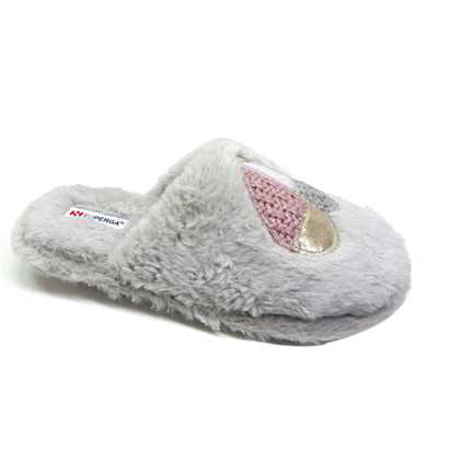 Superga ciabatta grigia morbida con cuore