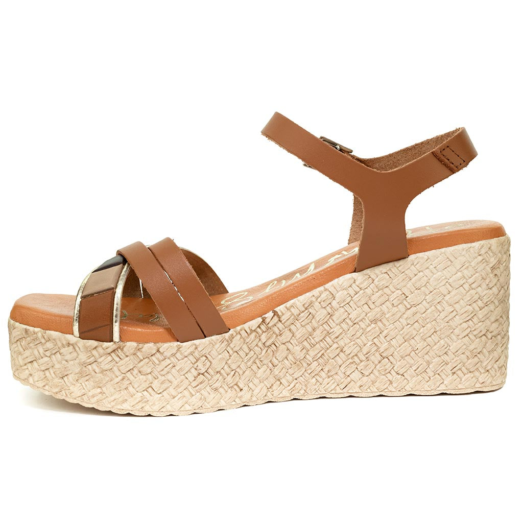 Oh My sandals sandalo zeppa cuoio