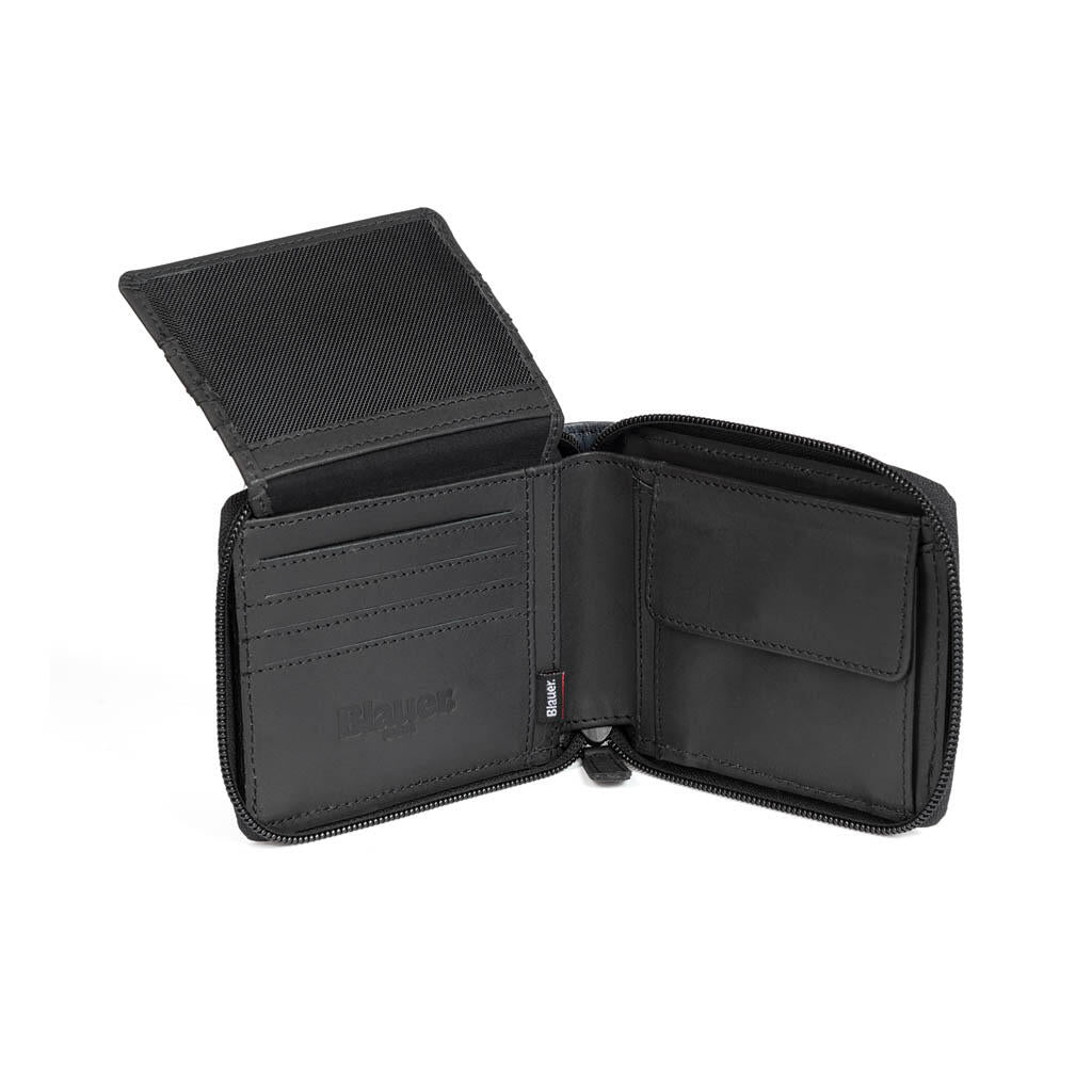 Blauer saffiano Leather Wallet