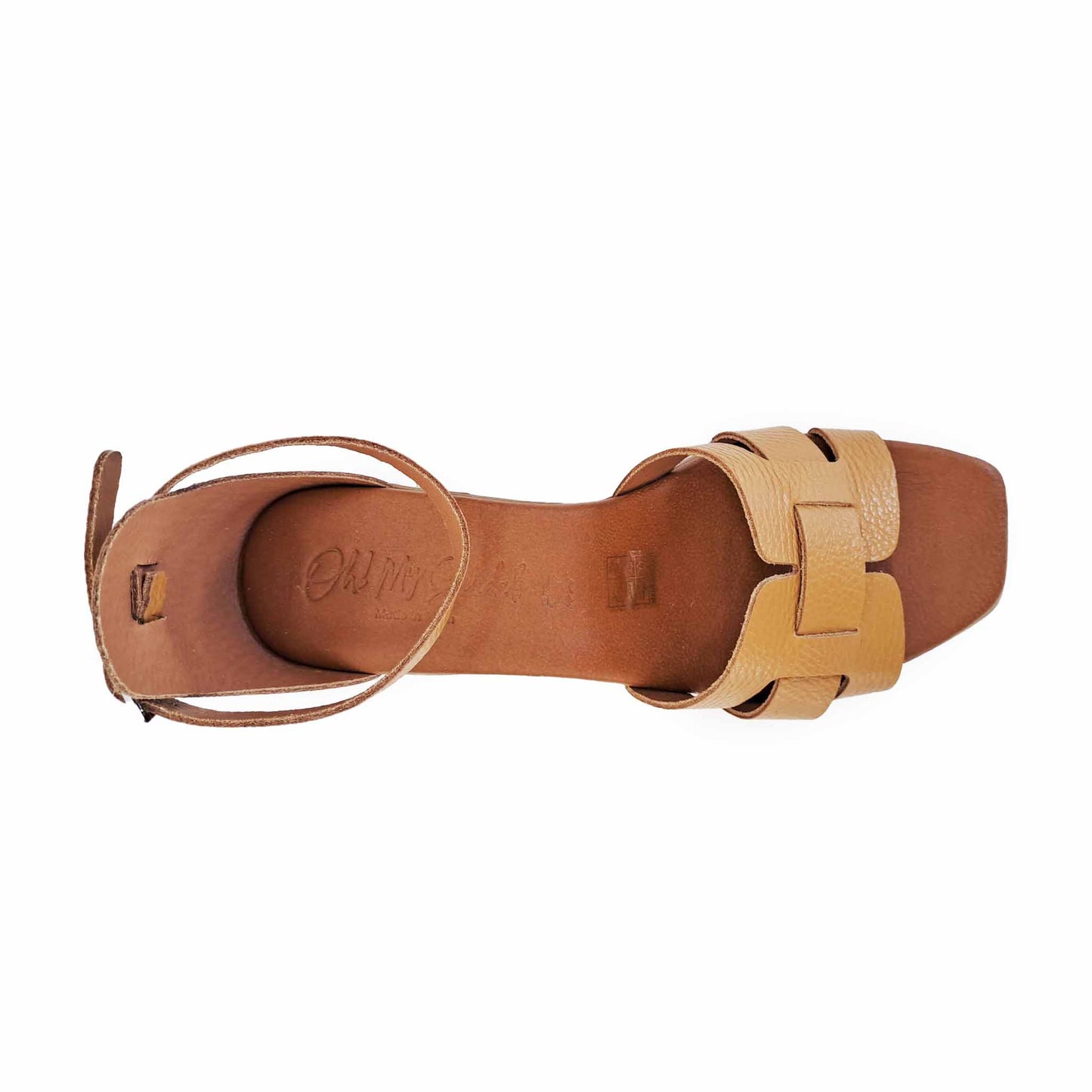 Oh My Sandals Sandali Camel in pelle Made in Spagna