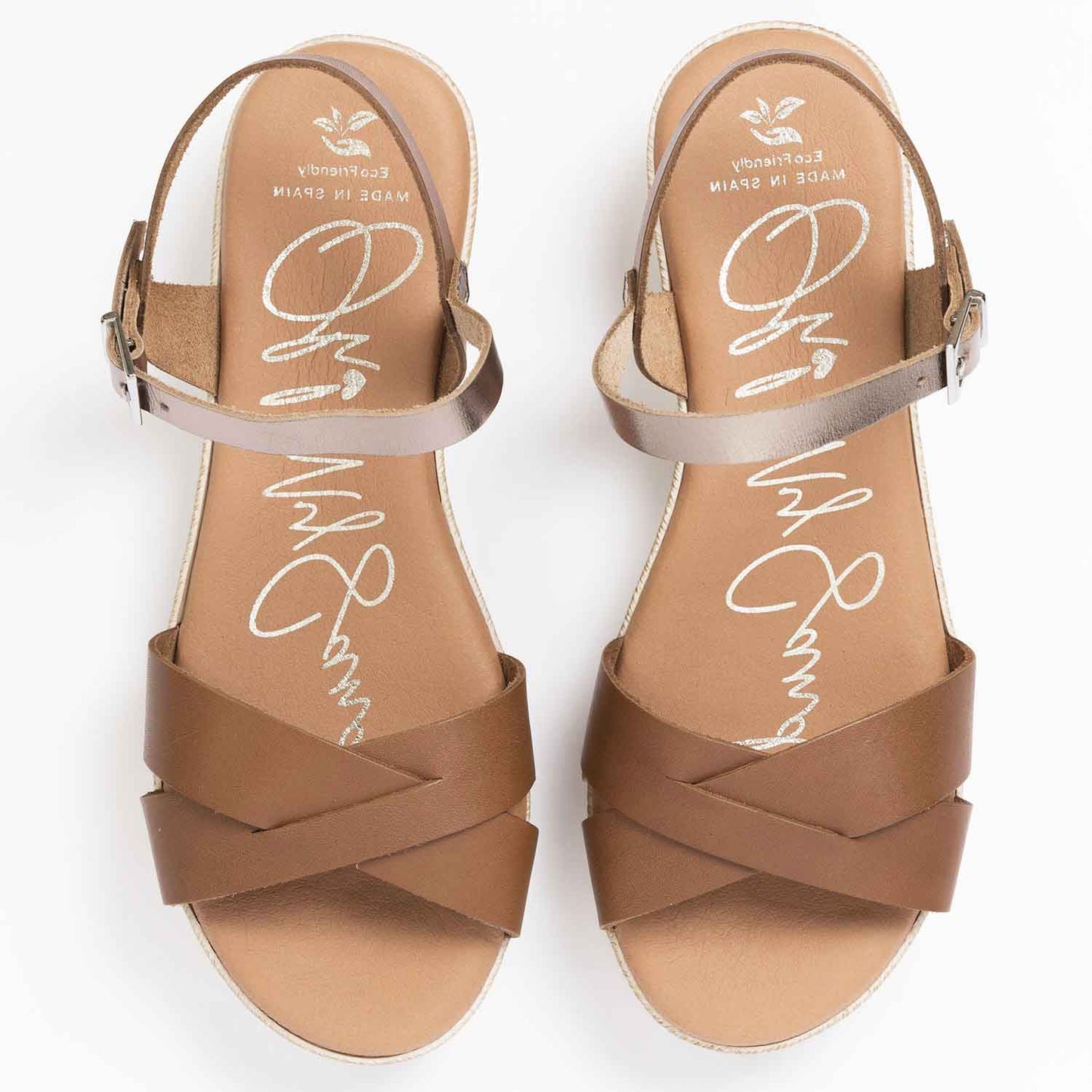 Oh My Sandals Sandali Camel in pelle Made in Spagna