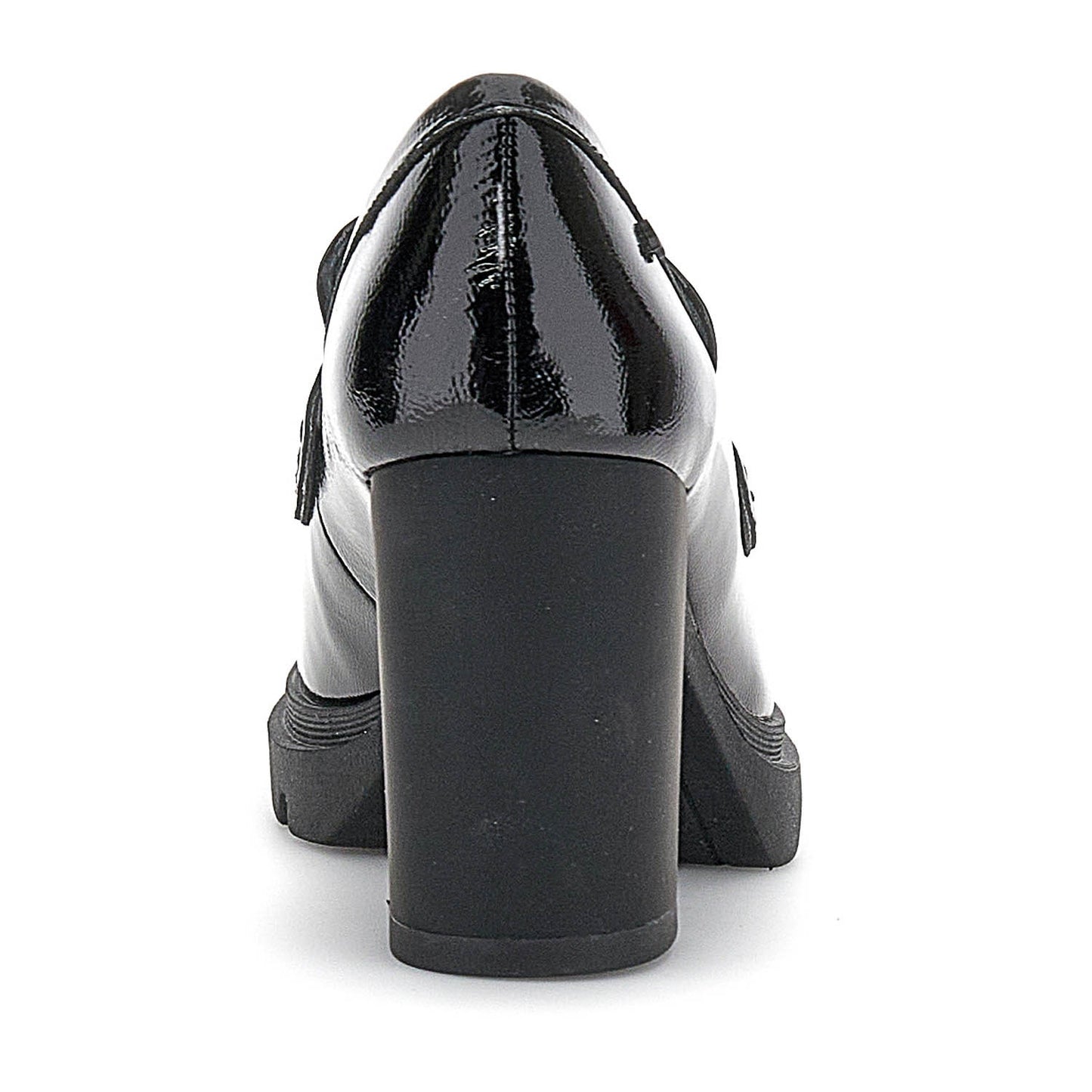 Stonefly Mocassino con tacco in pelle Oxa 7 patent Nero