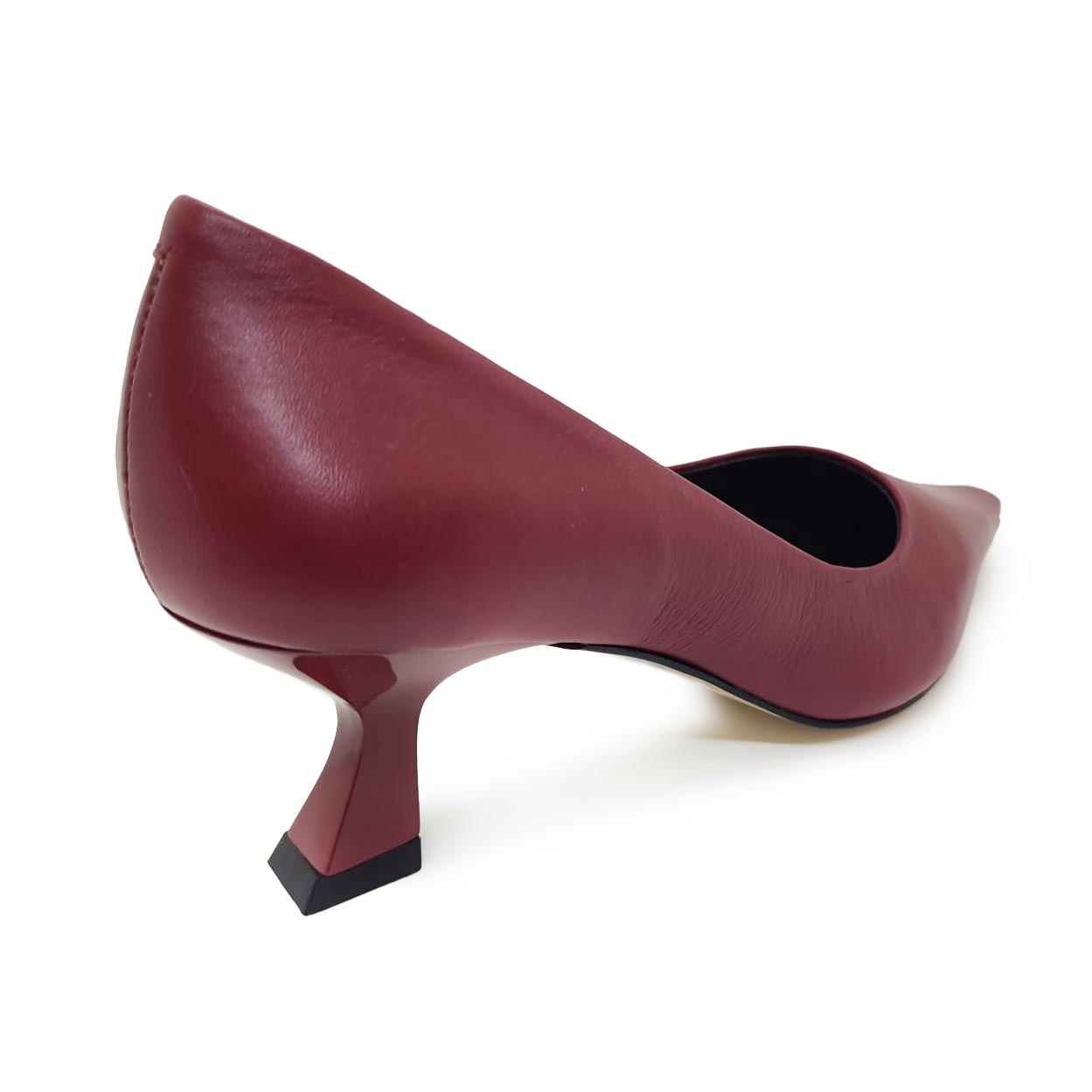 Decollete in nappa Bordeaux tacco 50 Stefany P