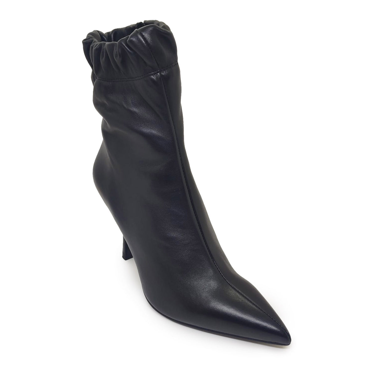 Noa donna stivaletto nero arricciato con zip interna