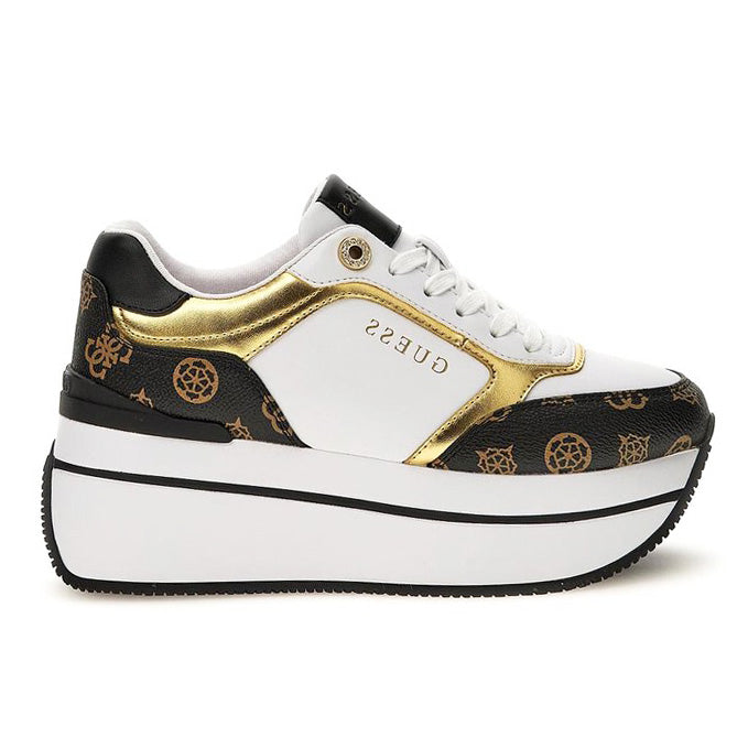 Guess sneakers bianca marrone Platform – Prignani1