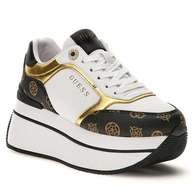 Guess sneakers bianca marrone Platform