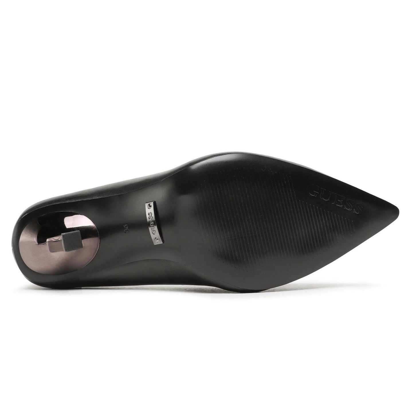 Guess donna decollete nera tacco piombo