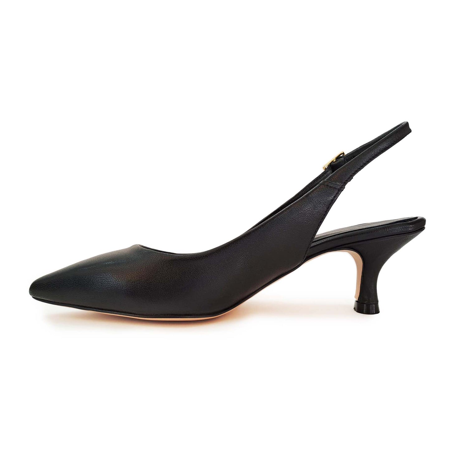 Prignani Slingback in pelle tacco 50 Nero