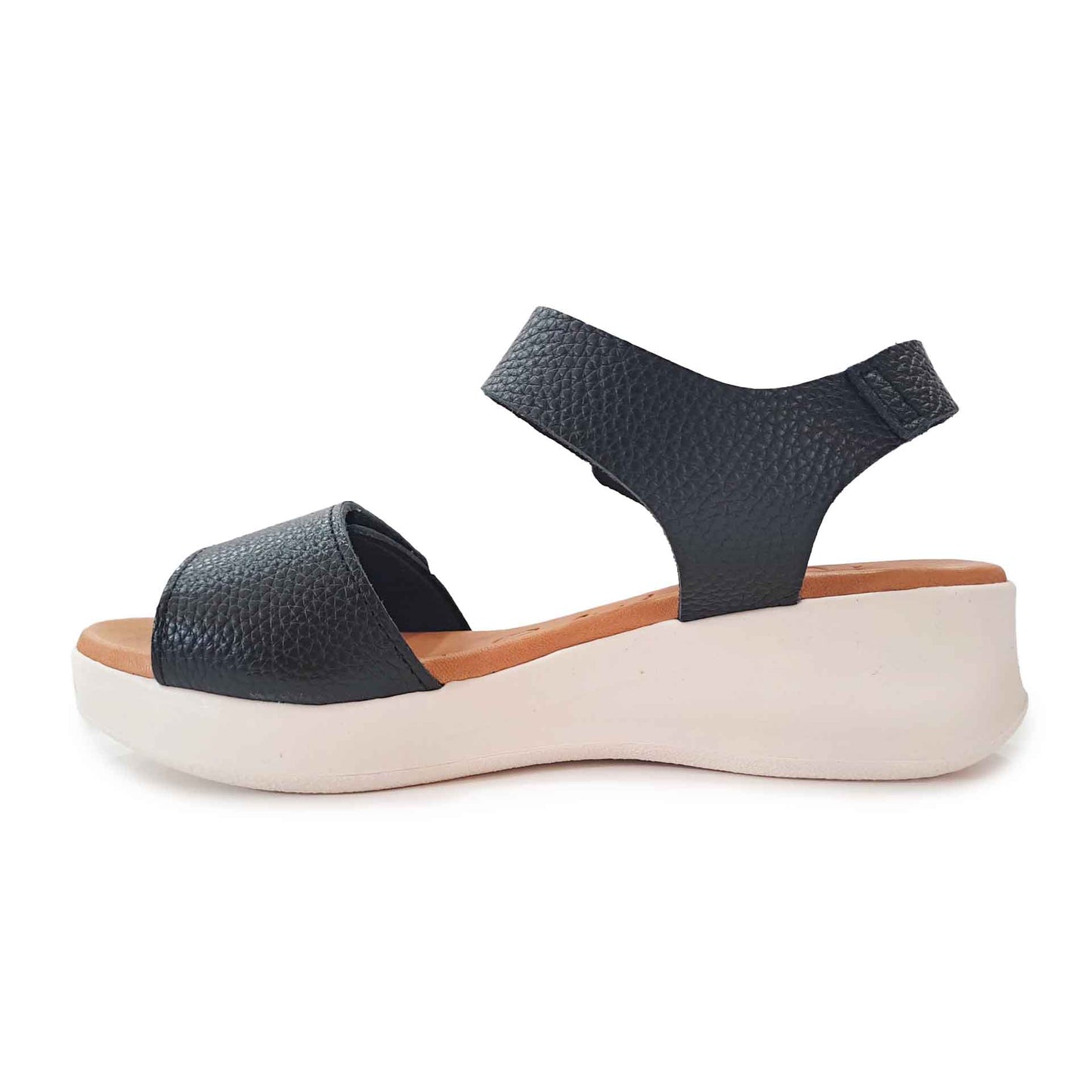Oh My Sandals sandalo nero doppia fascia strappo