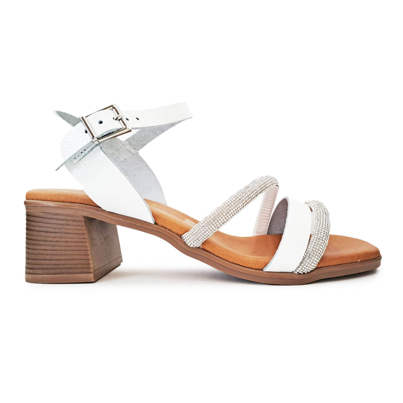 Oh My Sandals memory in pelle bianco