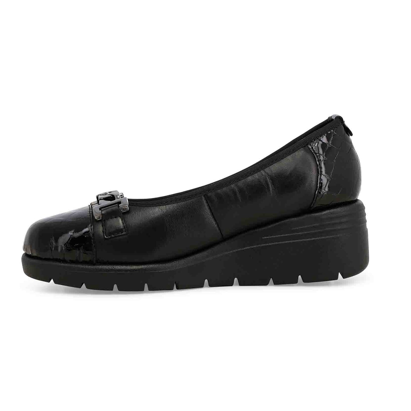 Melluso Décolleté comodo donna in morbida pelle nero k55281