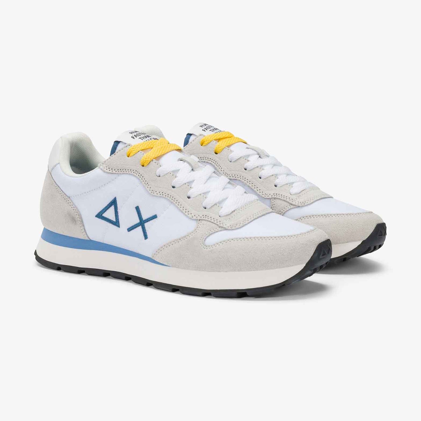 Sun68 Sneaker Tom in nylon e suede bianco