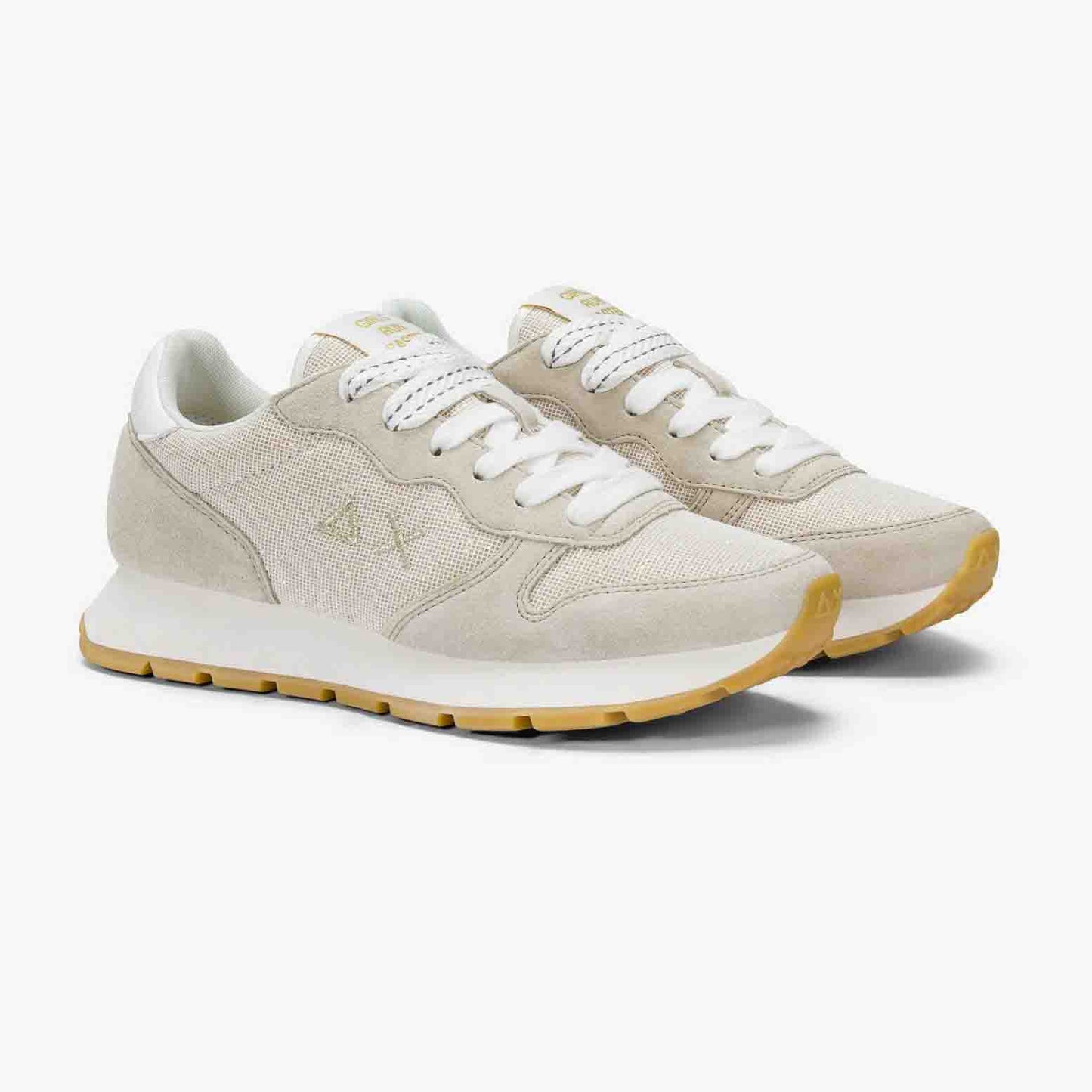 Sun68 Sneaker Ally Glitter in suede e lurex oro