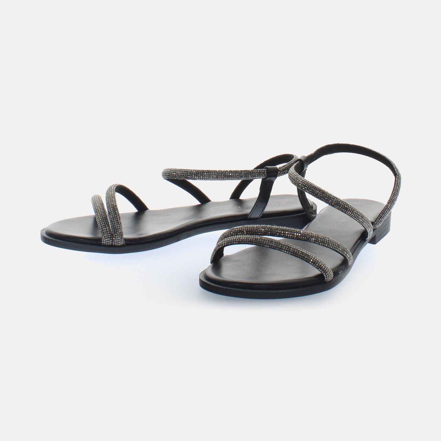 Caffenero Sandali minimal cinturino strass canna di fucile