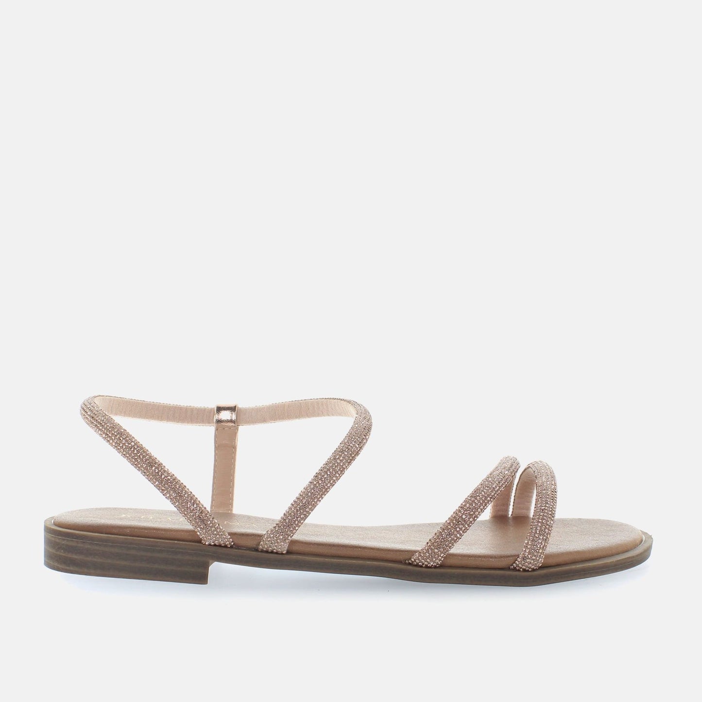 Caffenero Sandali minimal cinturino strass rosaoro
