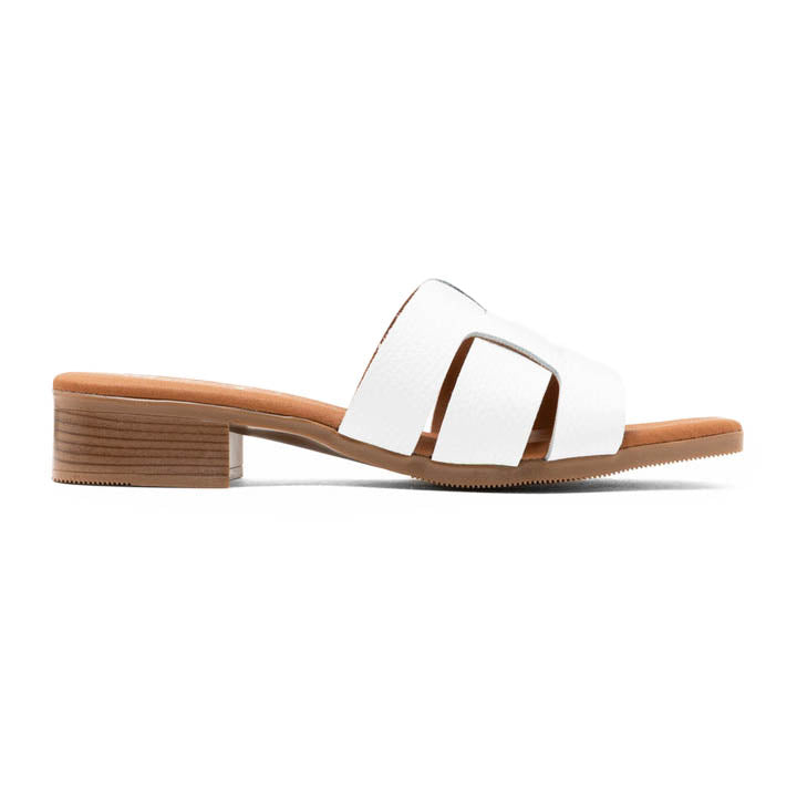Prignani ciabatte in pelle memory Bianco