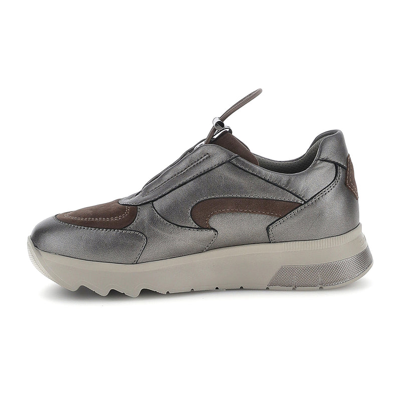 Stonefly sneakers SPOCK 52 PULL in pelle laminata Grigio