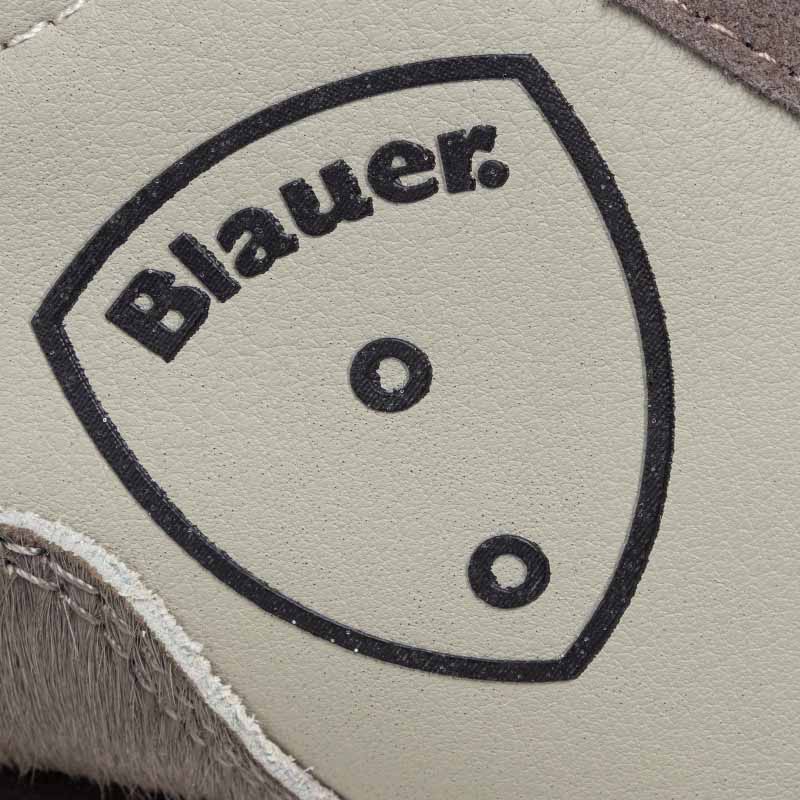 Blauer Sneakers  colore taupe neutro   in pelle e scamosciate,suola alta