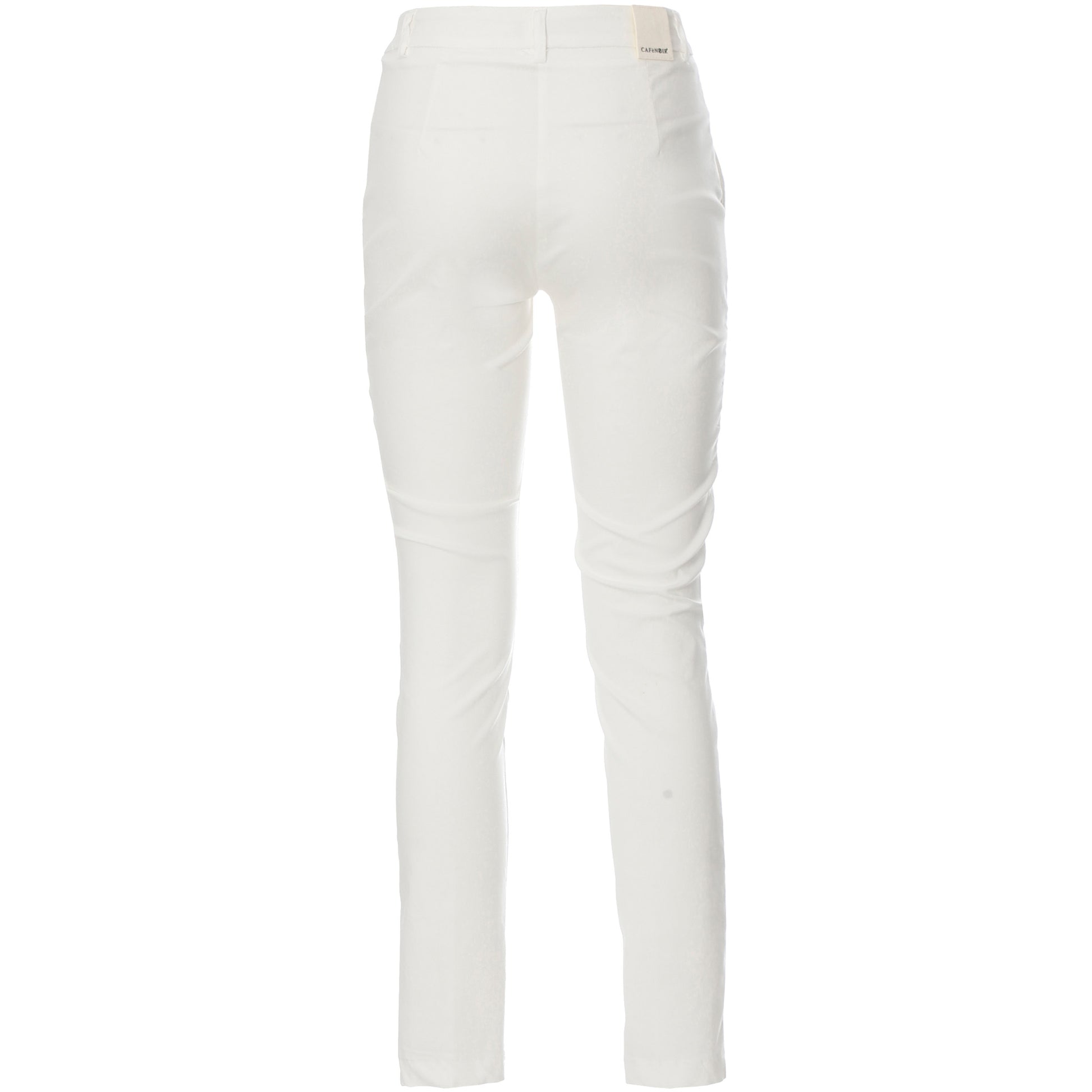 CAFèNOIR pantalone bianco in tessuto elastico chino super stretch