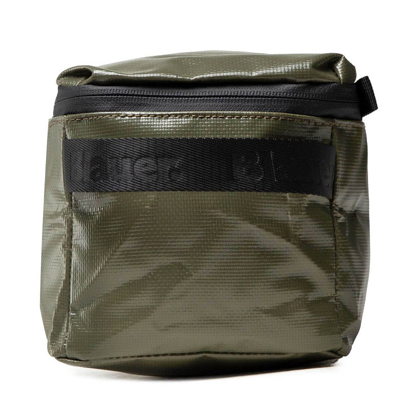 Blauer rivestito in Nylon Beauty Case Verde