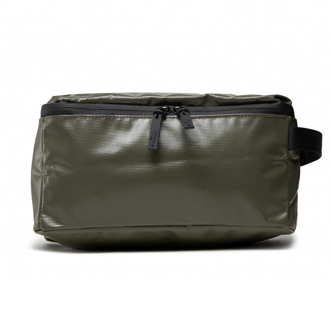 Blauer rivestito in Nylon Beauty Case Verde