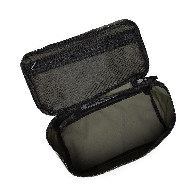 Blauer rivestito in Nylon Beauty Case Verde