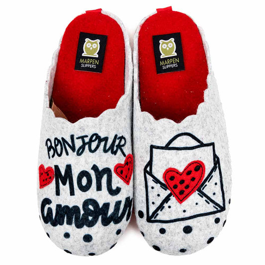 Marpen Slippers Bonjour Mon Amour Pantofole
