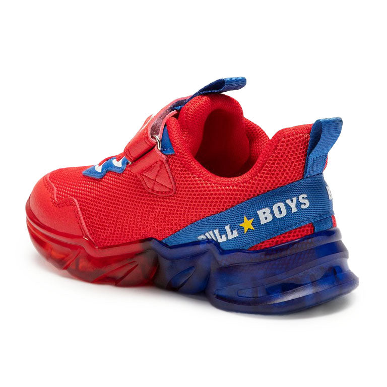 Bull Boys bambino sneakers rossa pterodattilo con lucette
