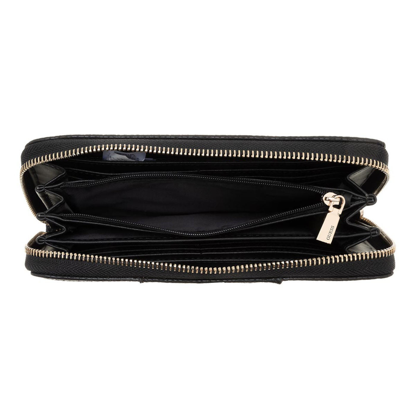 Guess donna portafogli nero grande con zip