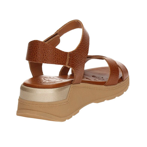 Oh My Sandals Sandali Camel in pelle Made in Spagna