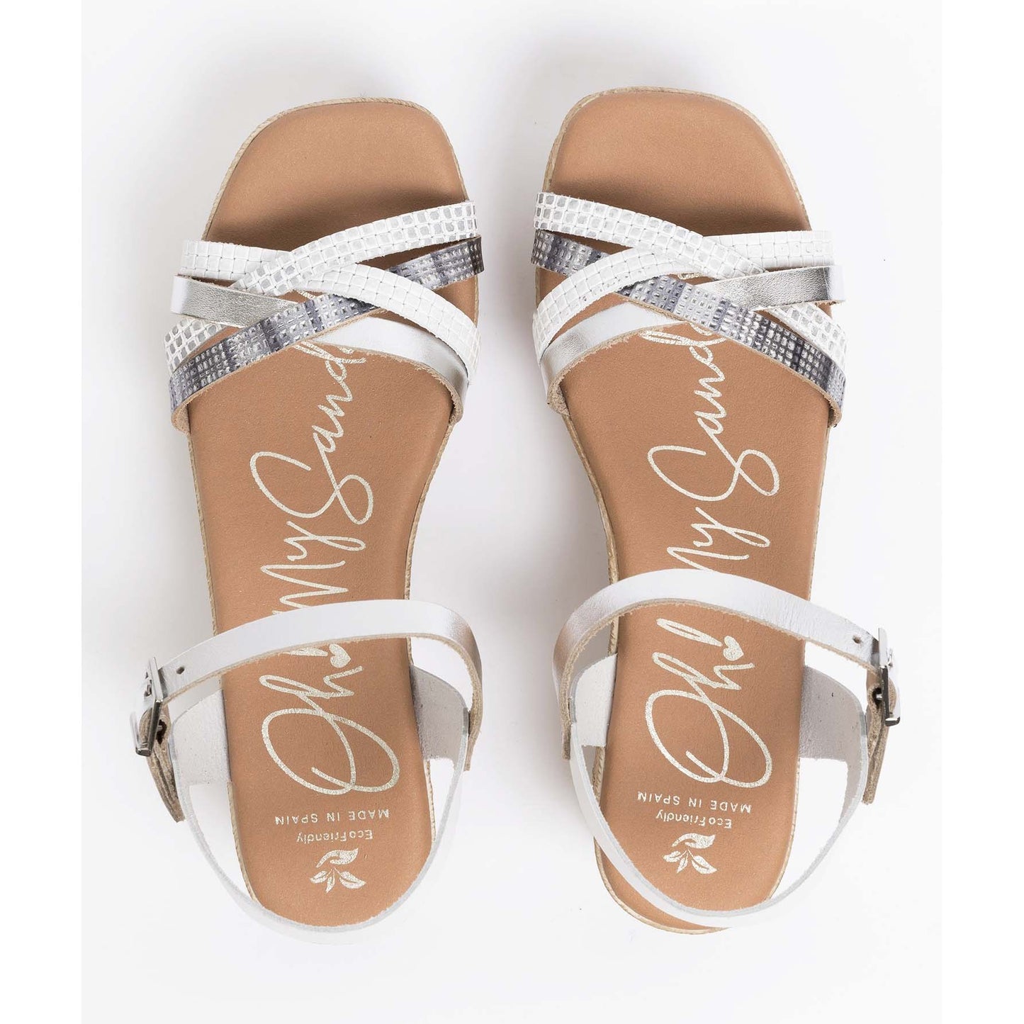 Oh My Sandals Sandali Bianco in pelle Made in Spagna