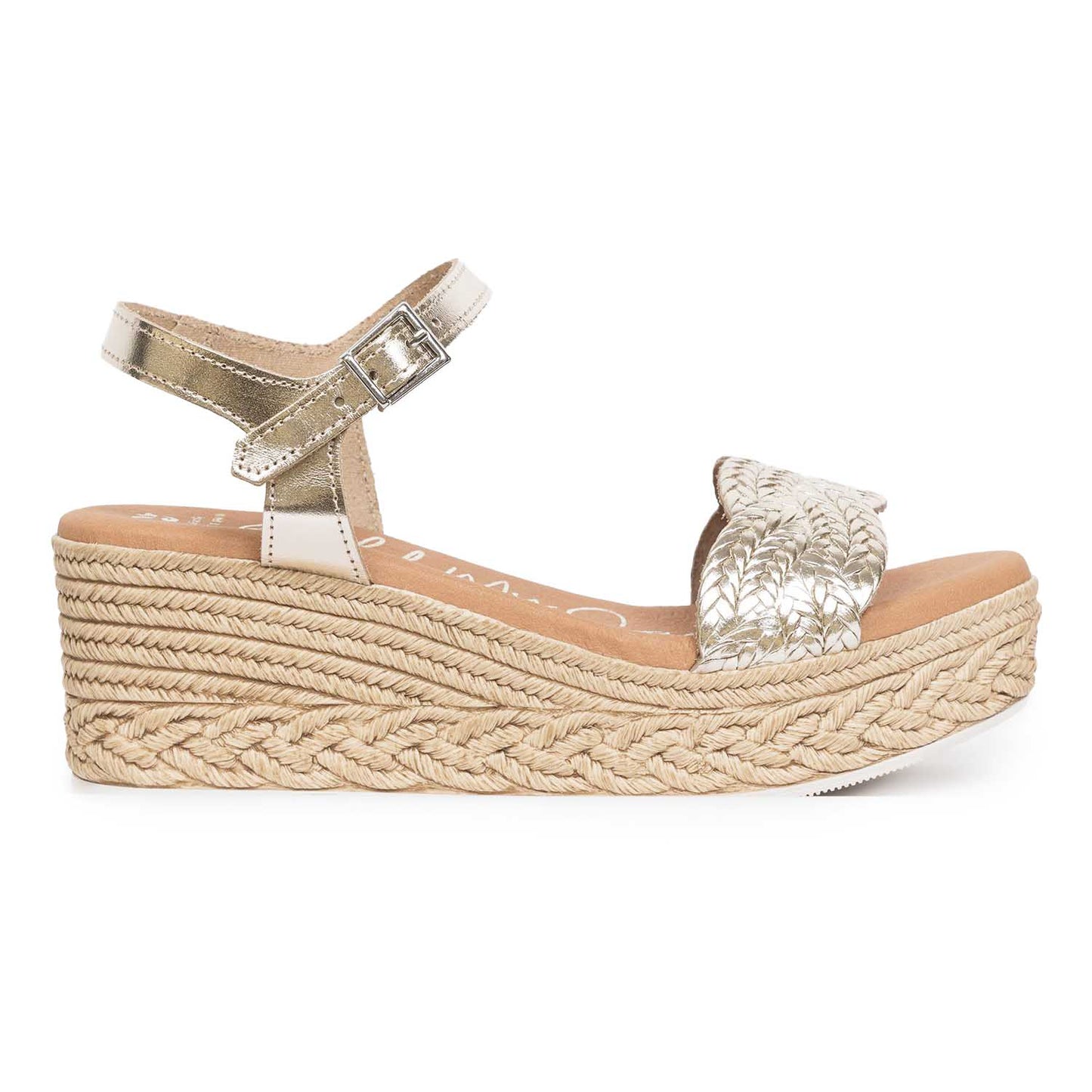 Oh My Sandals Sandali Champagne in pelle Made in Spagna