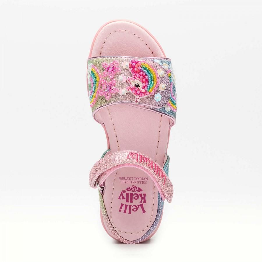 Lelli Kelly bambina sandali lilla multicolor con perline colorate