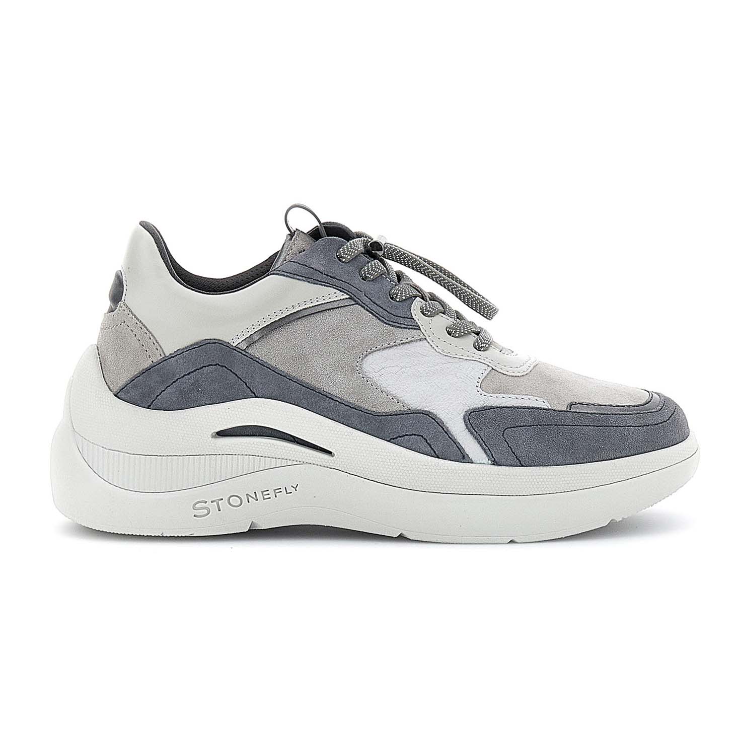 Stonefly Sneakers in pelle Rocha 2 Velour Nappa Gray