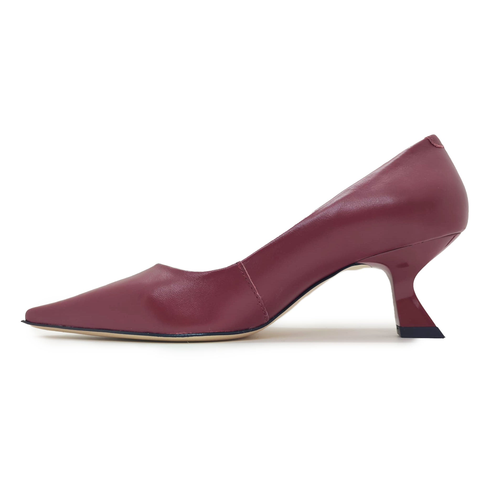 Decollete in nappa Bordeaux  tacco 50 Stefany P