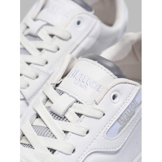 Blauer sneakers bianca in pelle  HARPER08
