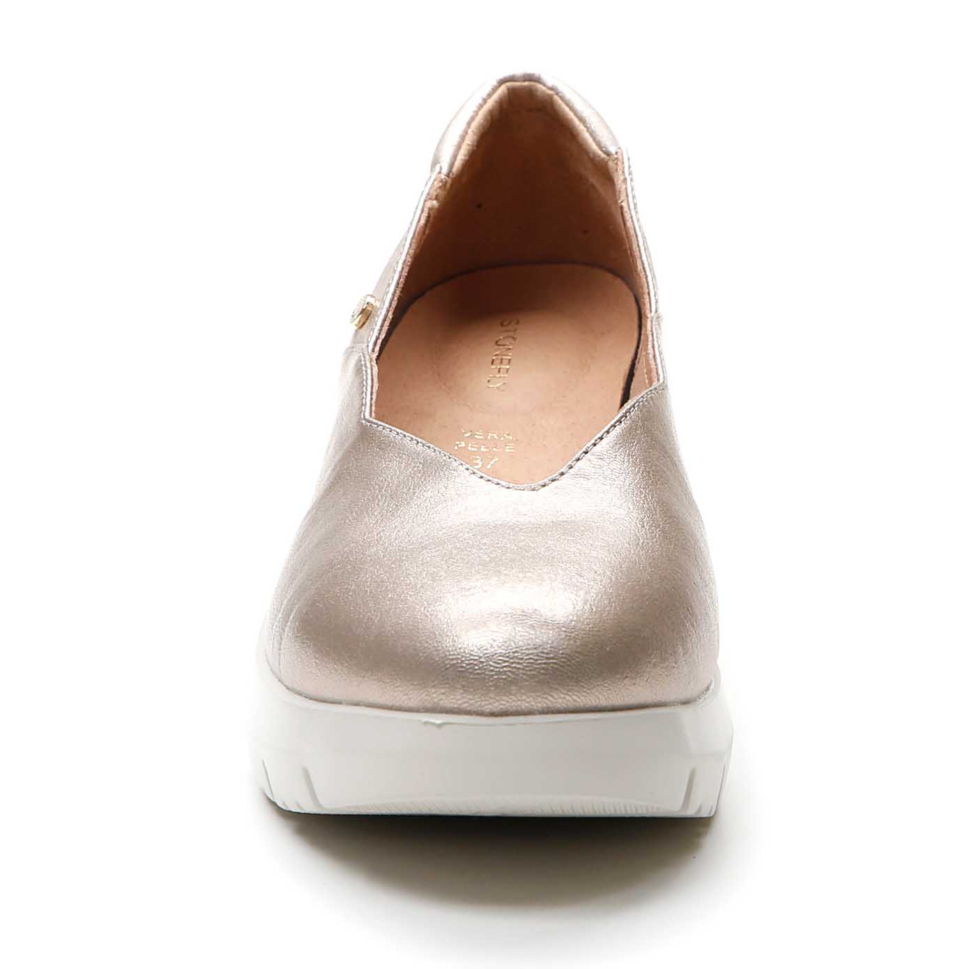 Stonefly Ballerine Plume 18 in pelle Taupe