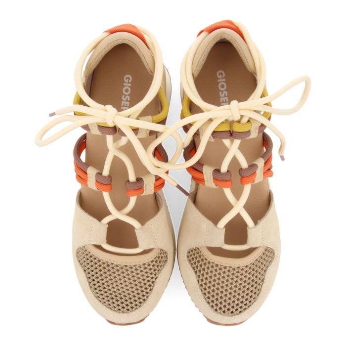 Gioseppo Sneakers aperte nere espadrillas con zeppa – Prignani