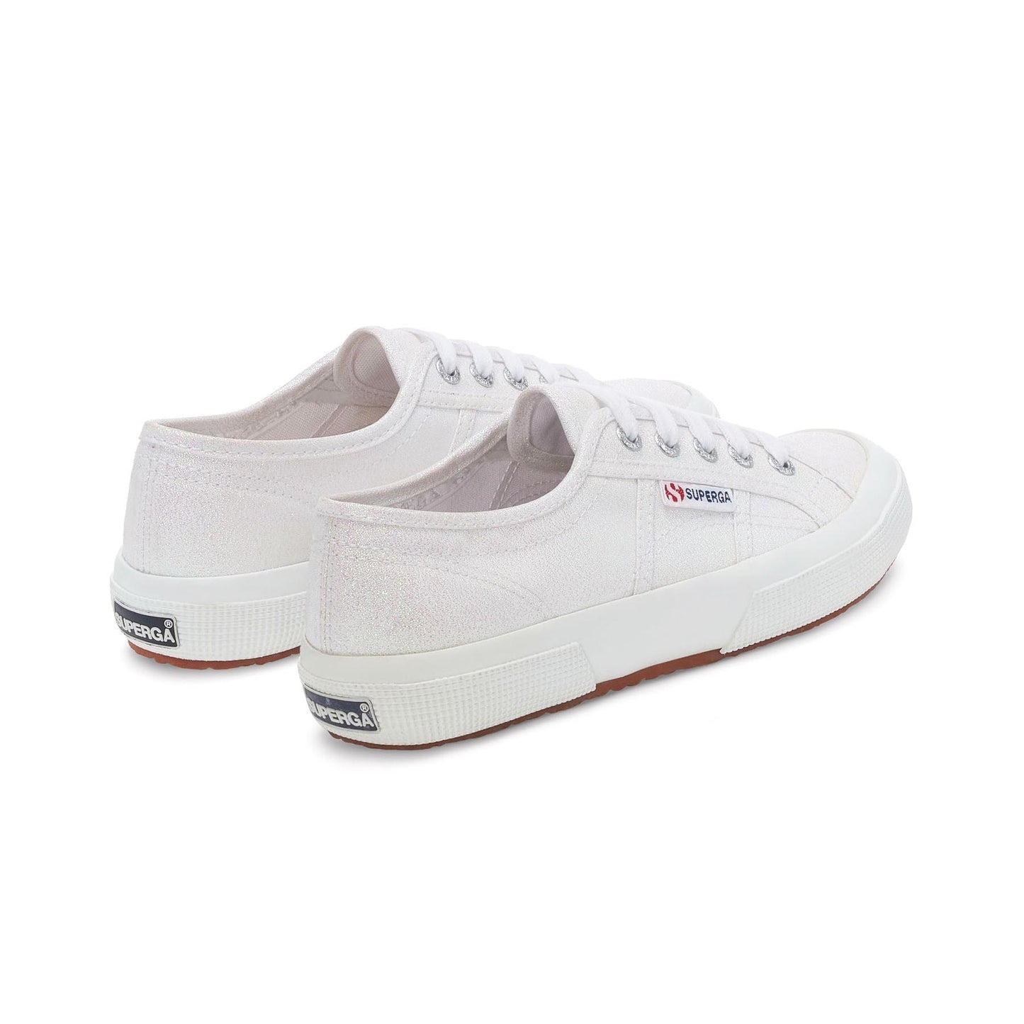 Superga sneakers in tessuto Cotu Classic bianca laminata fondo gomma