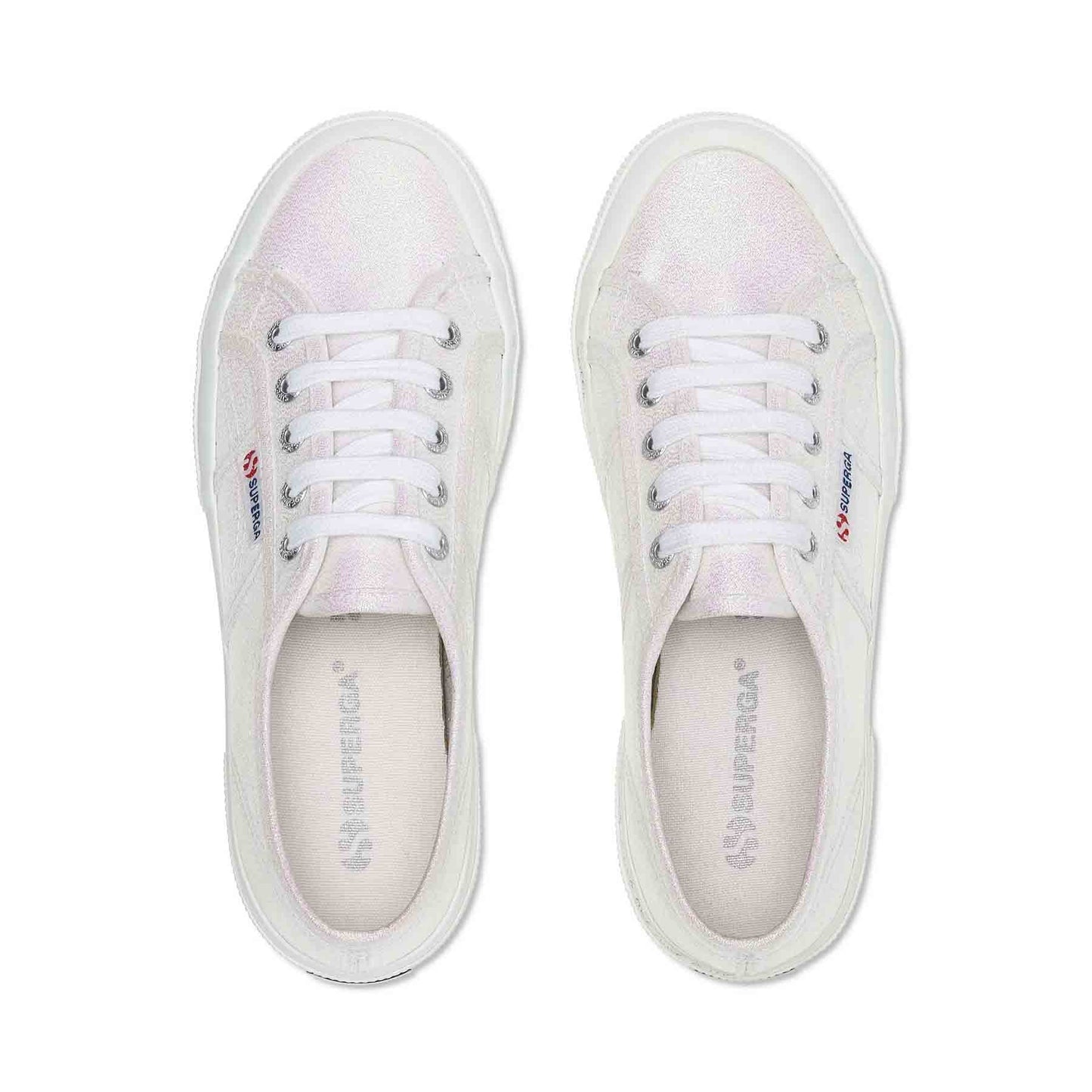 Superga sneakers in tessuto Cotu Classic bianca laminata fondo gomma