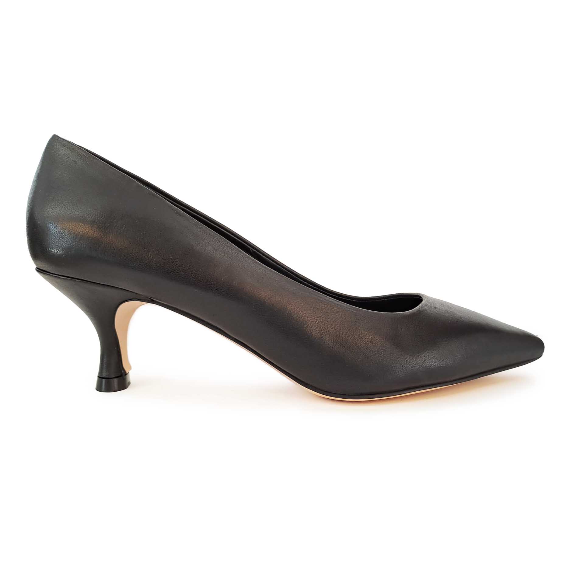 Prignani Décolleté in pelle tacco 50 Nero