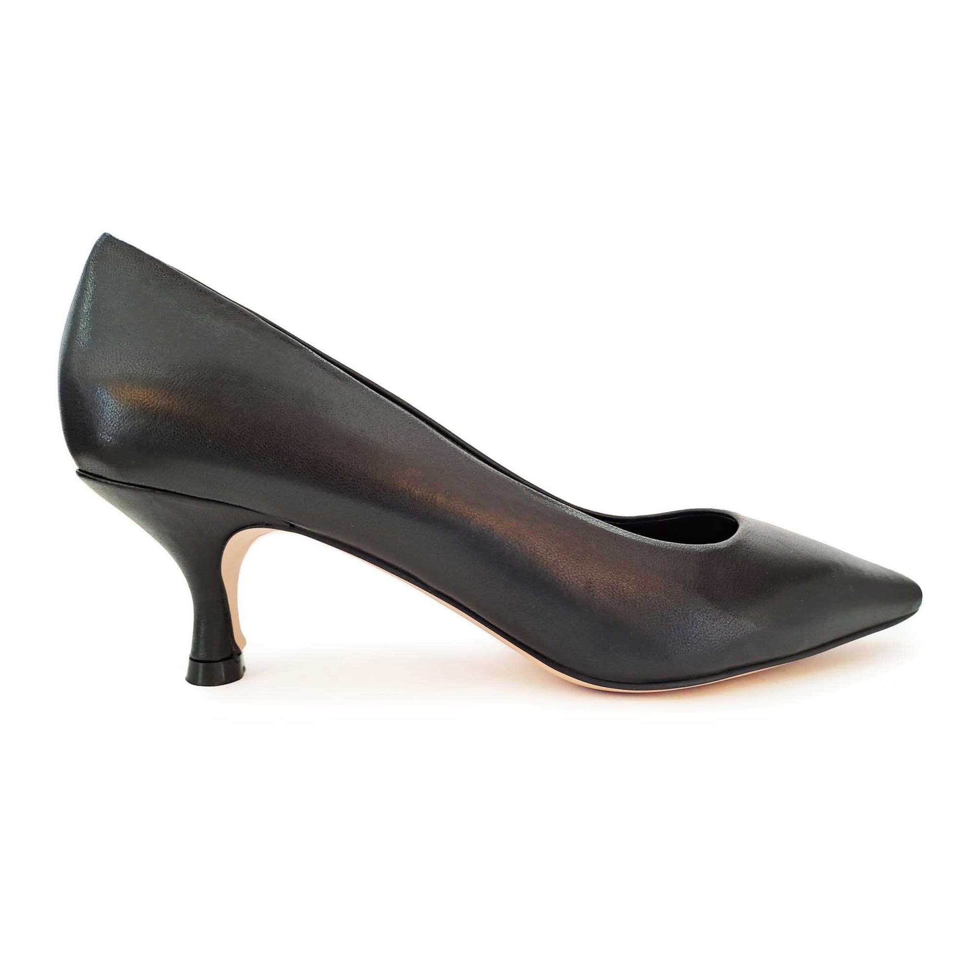 Prignani Décolleté in pelle tacco 50 Nero