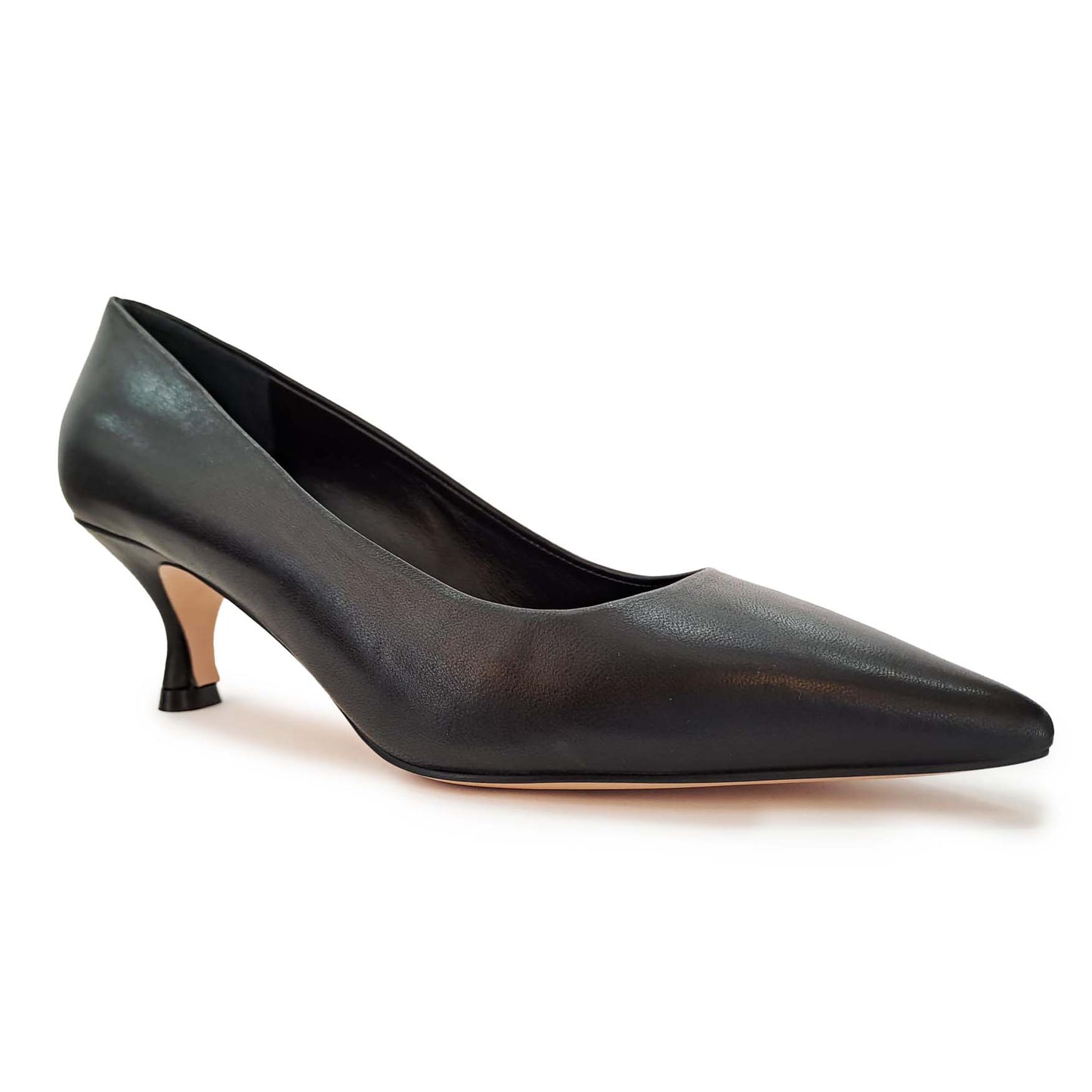 Prignani Décolleté in pelle tacco 50 Nero