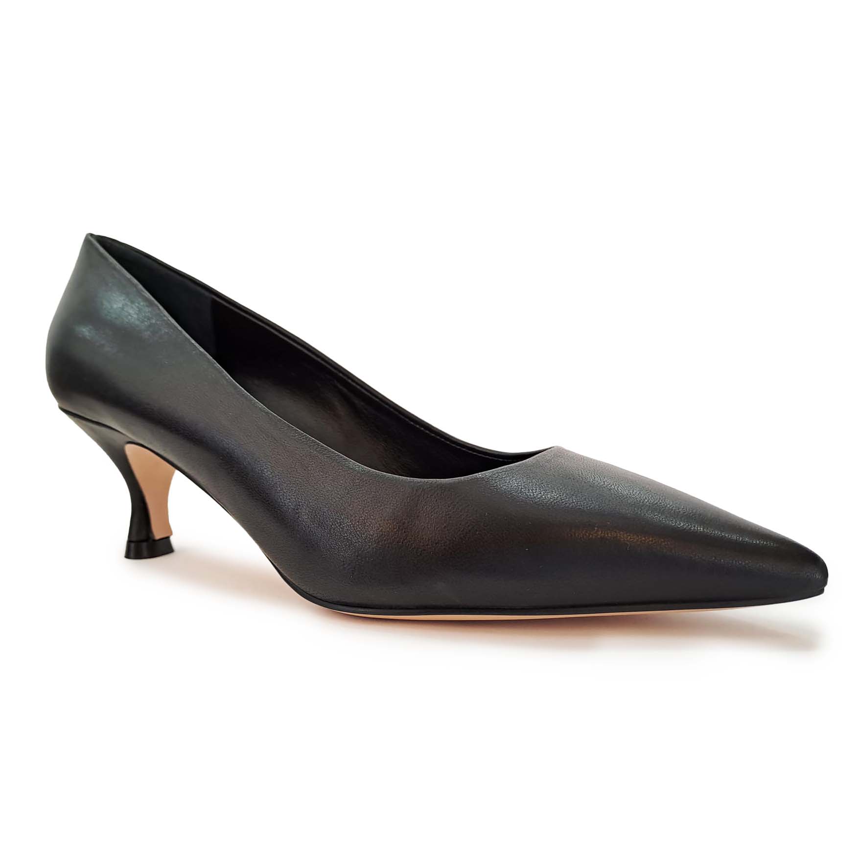 Prignani Décolleté in pelle tacco 50 Nero