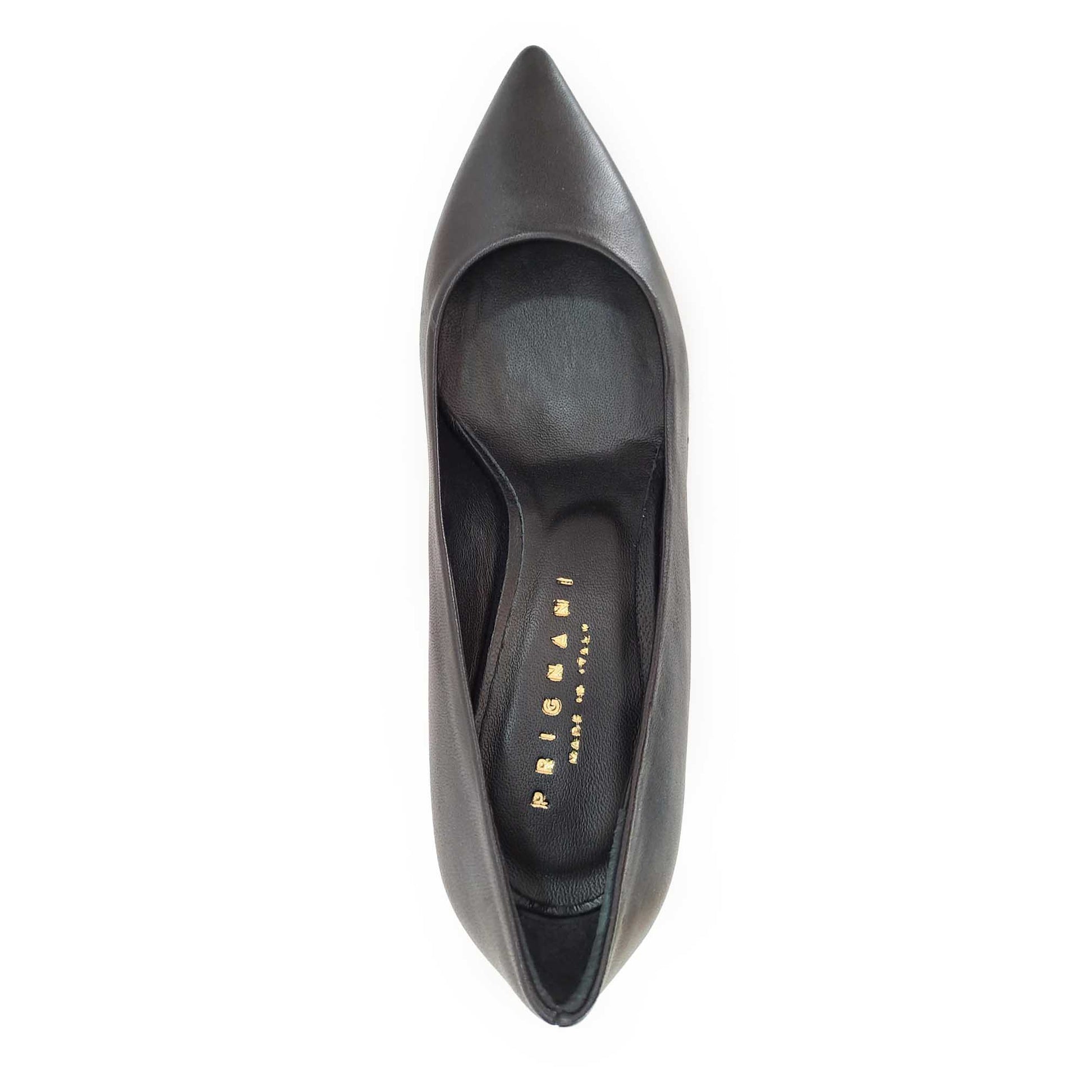 Prignani Décolleté in pelle tacco 50 Nero