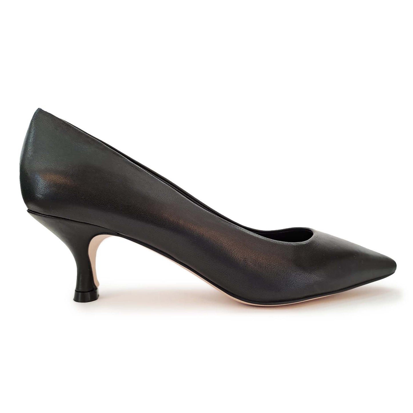 Prignani Décolleté in pelle tacco 50 Nero