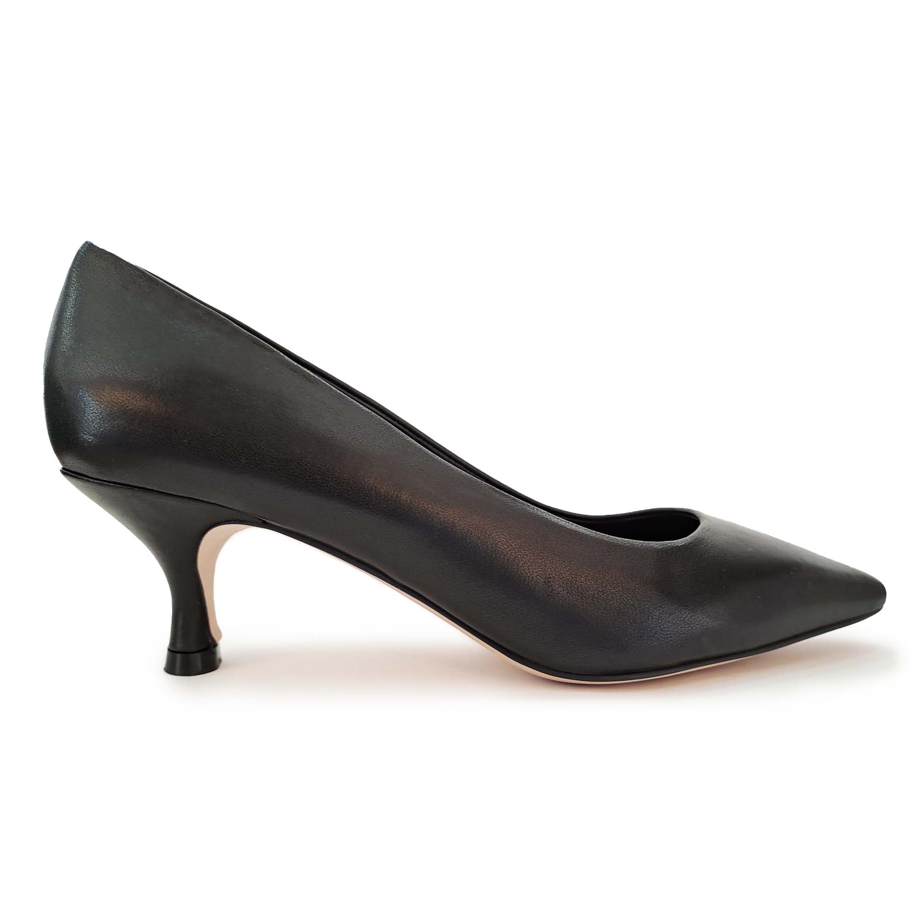 Prignani Décolleté in pelle tacco 50 Nero