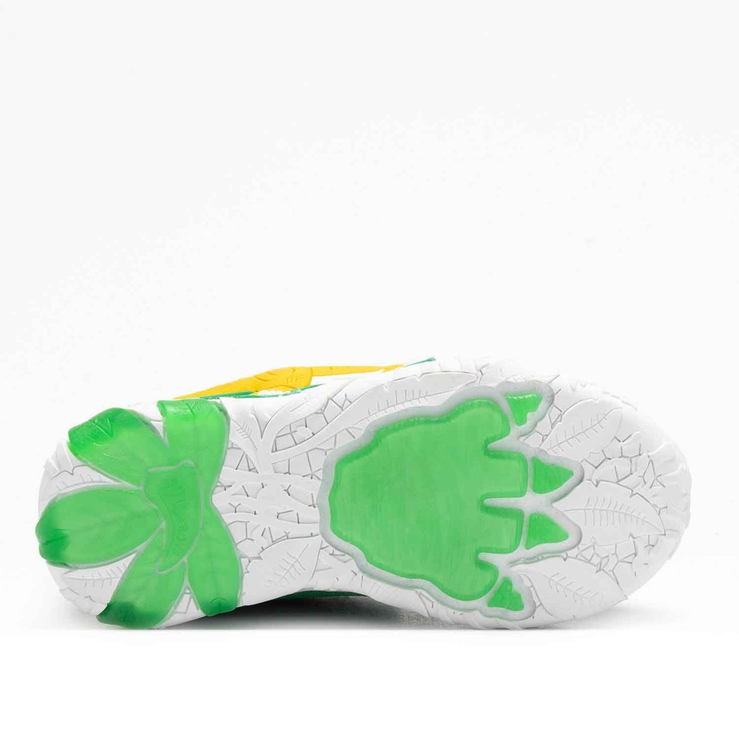 Bull Boys sneakers verde foresta triceratopo giallo